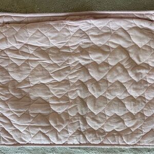 UGG Quilted Heart-Pattern Bedding Pad in Pale Pink